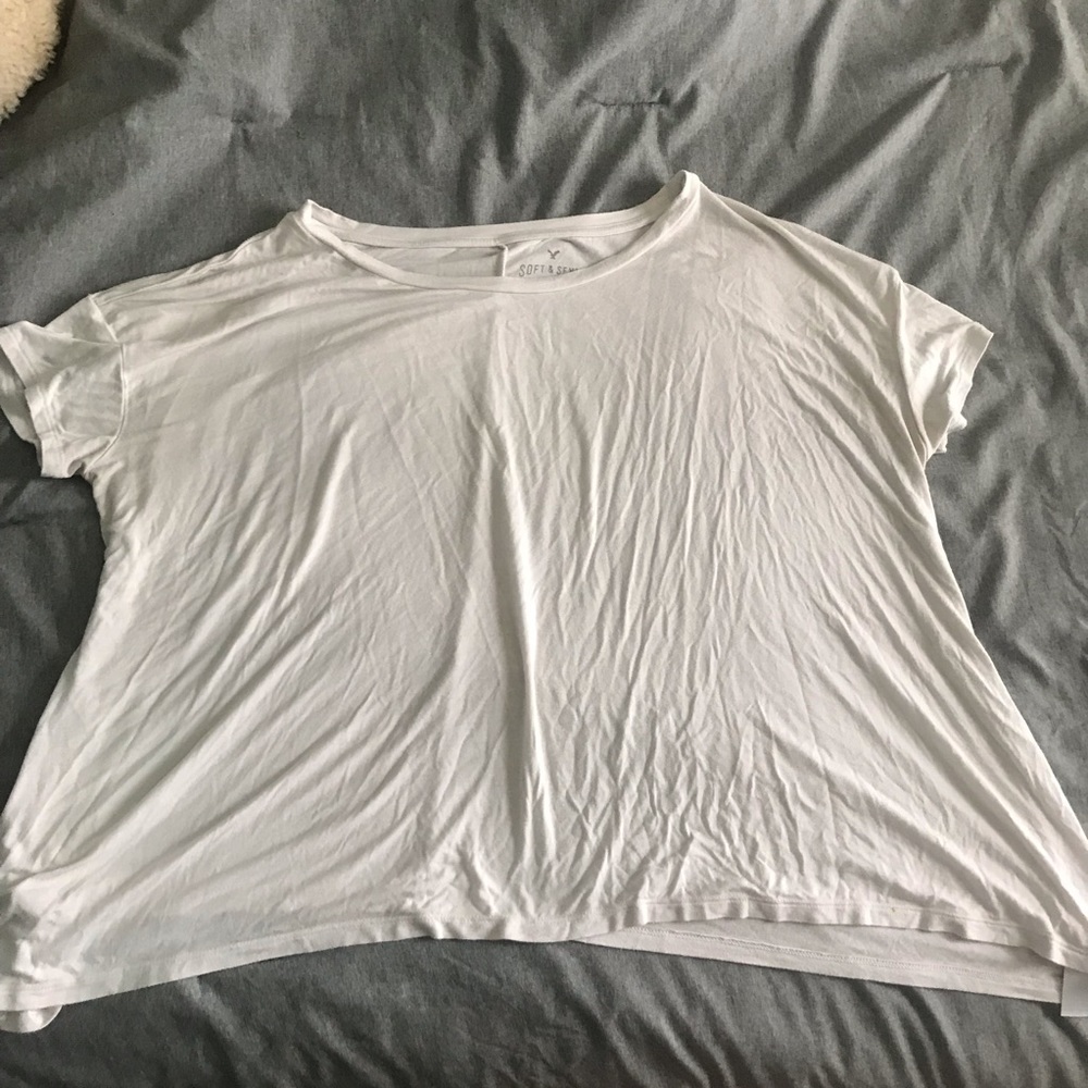 white soft and sexy tee